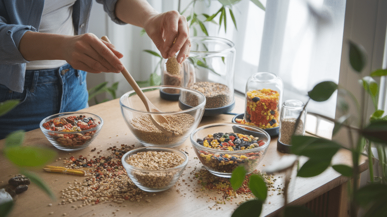 découvrez comment préparer des mélanges de graines équilibrés pour vos oiseaux afin d'assurer leur santé et leur bien-être. suivez nos conseils pour choisir les meilleures graines et créer des combinaisons nutritives adaptées aux besoins de vos compagnons à plumes.