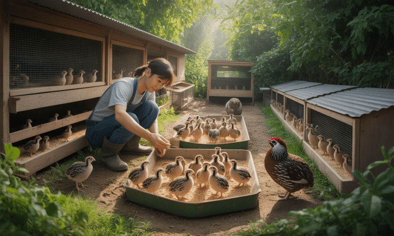 découvrez les techniques d'élevage des cailles de chine, de l'alimentation aux conditions d'habitat, en passant par les conseils pour optimiser la production et le bien-être de ces oiseaux.