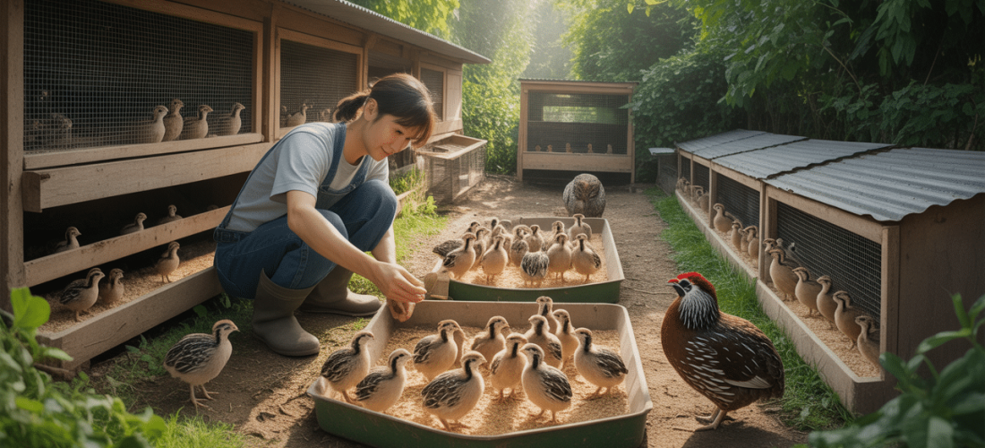 découvrez les techniques d'élevage des cailles de chine, de l'alimentation aux conditions d'habitat, en passant par les conseils pour optimiser la production et le bien-être de ces oiseaux.